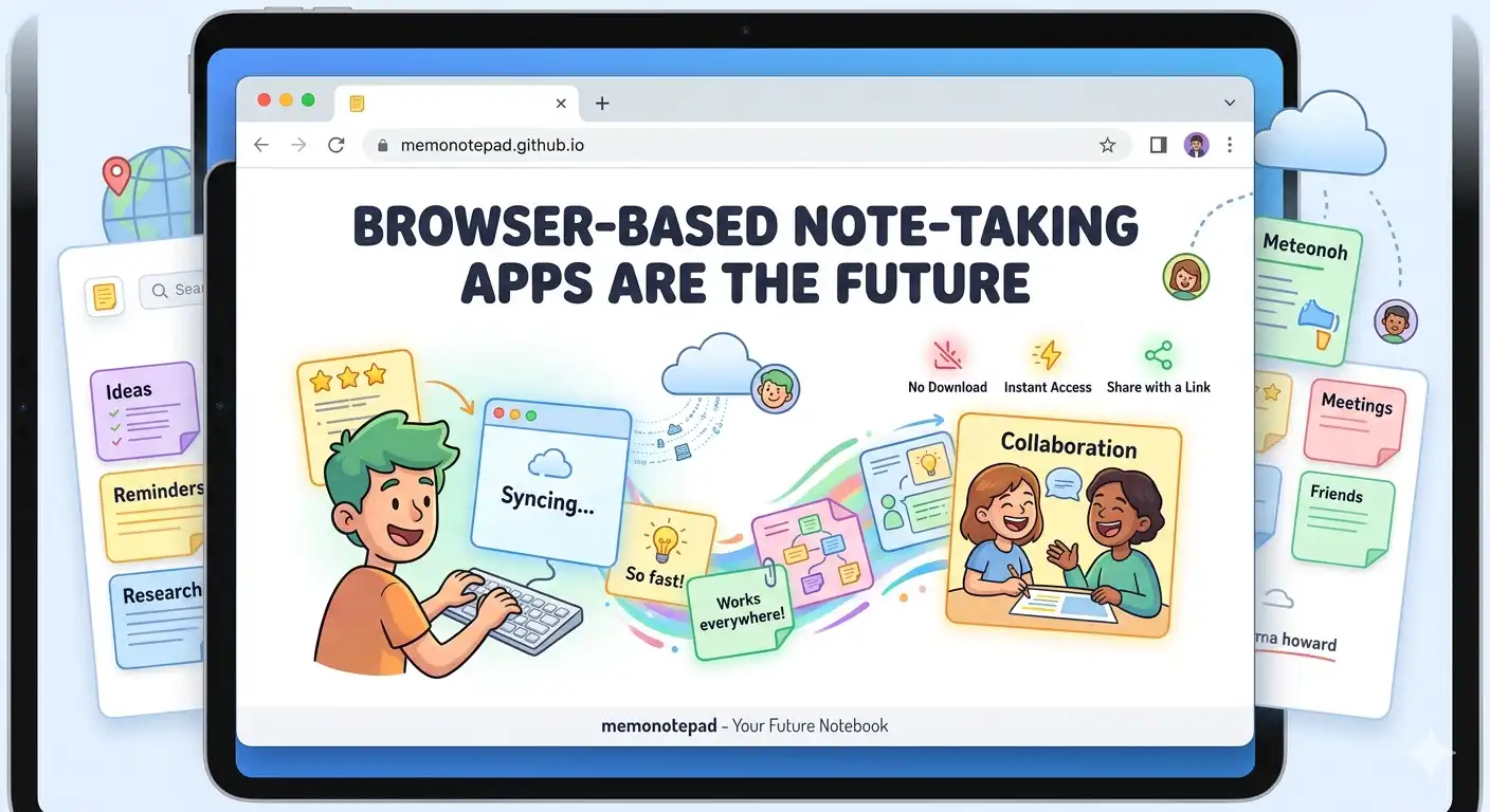 Animated Image showing people taking notes online